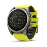 Garmin fenix 8 51mm SOLAR Sapphire, titanium, neonsárga/grafit szilikon szíjjal Garmin fenix 8 51mm SOLAR Sapphire, titanium, neonsárga/grafit szilikon szíjjal