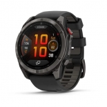 Garmin fenix 8 Pro 51mm AMOLED Sapphire karbonsz�rke DLC Titanium fekete/sz�rke szilikon sz�jjal