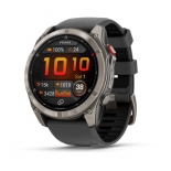 Garmin fenix 8 Pro 51mm AMOLED Sapphire Titanium grafit/fekete szilikon sz�jjal